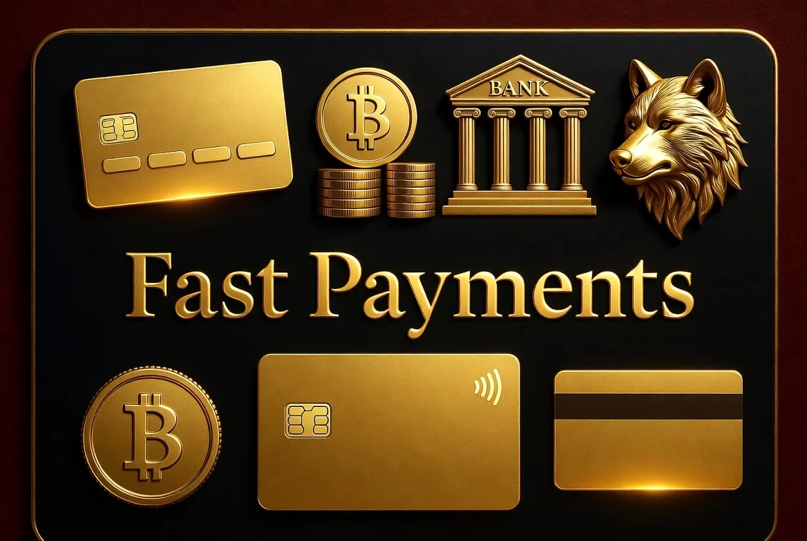 Wolf Winner withdrawal times and AUD payment methods including PayID